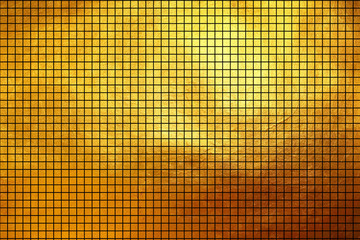 Shiny golden square / cube grid pattern for print and design. Creative abstract