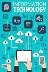 Aufkleber - Information technology web internet vector poster