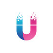  modern U initial logo 