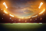 Fototapeta Sport - lights at night and stadium 3d render
