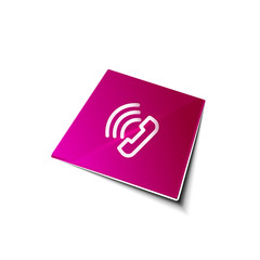 Wall Mural - Vector phone support web button