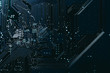 © Quality Stock Arts - Computer digital electronic circuit for Technology dark pattern background