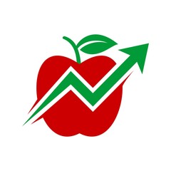 Wall Mural - apple logo. fruit icon. vectro eps 08.