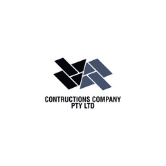 Brickwork and building construction concept for company logo. Modern renovation vector icon