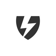 Sticker - Thunder logo. Power icon. Electric symbol. Vector eps 08.