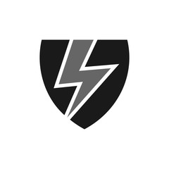 Sticker - Thunder logo. Power icon. Electric symbol. Vector eps 08.