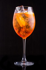 Wall Mural - glass of aperol spritz cocktail