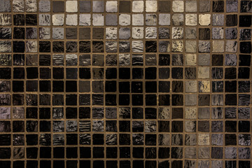Wall Mural - black sparkles tiles background texture abstract