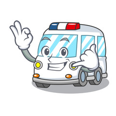 Poster - Call me ambulance mascot cartoon style