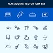 © Amid - Modern, simple vector icon set with trip, study, cocktail, luggage, university, click, travel, encyclopedia, speech, message, explosion, pointer, school, computer, bag, desktop, money, summer icons