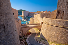 Dubrovnik City Walls And Harbor View