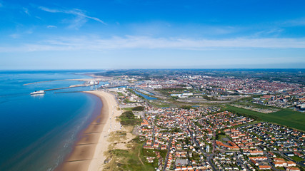 Photographie aérienne de la ville de Calais