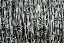 Close Up Of Barbed Wire, Full Frame Background