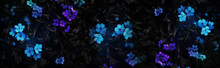 Dark Background With Flowers