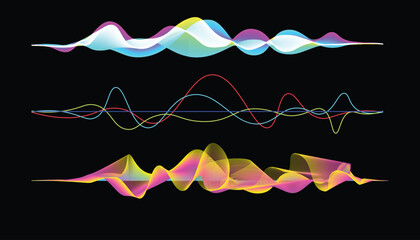Wall Mural - vector of frequency audio music equalizer digital .digital music player waveform, hud for sound tech