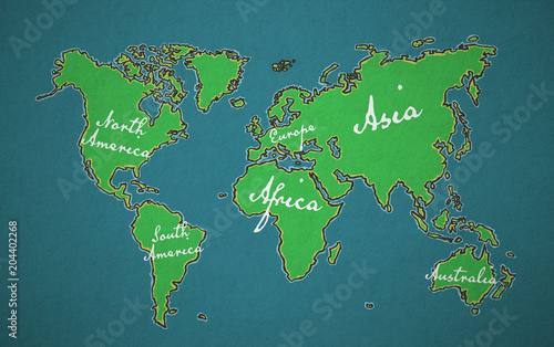 recznie-rysowane-doodled-prosta-mapa-swiata-z-nazwami-kontynentu