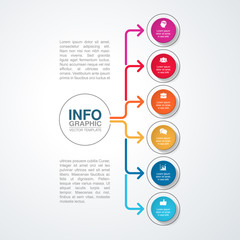 Vector infographic template for diagram, graph, presentation, chart, business concept with 6 options.