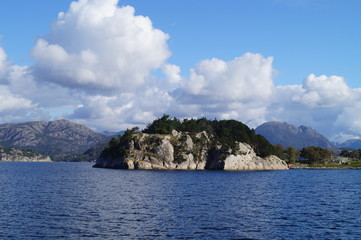 Wall Mural - stone cliffs in the Norwegian fjord