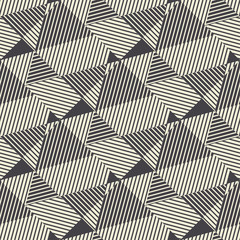 Wall Mural - black and white modern geometric seamless pattern.