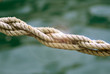 Nautical sea rope knot. Concept of a communication and relations