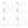 © Dos Gatos Studio - Vector template for Button-down shirts
