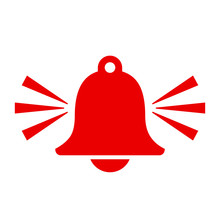 Red Alarm Bell Vector Icon