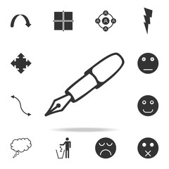 Sticker - Ink Pen icon. Detailed set of web icons and signs. Premium graphic design. One of the collection icons for websites, web design, mobile app