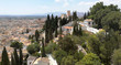 Beautiful view from the top of Granada Spain