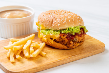 Sticker - fried chicken burger