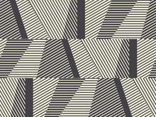 Complex Geometric Stripes Seamless Pattern.