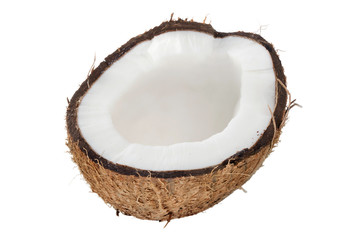 Coconut half part cracked