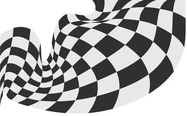 Wall Mural - race flag checkered flag vector bakcground black and white squares racing design background wavy flag