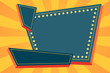 BannerVintage01Vintage 50s background banner with copy space for text. Composition with blue signal, light point and bright ray on background. Vector illustration.