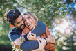 © Mediteraneo - Happy couple in love having fun outdoors and smiling.