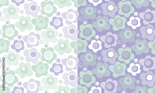 cute baby style floral patt...