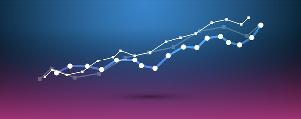 Wall Mural - grafico economia, istogrammi, statistiche