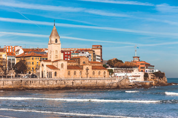 Sticker - View of Gijon Asturias the Northern Spain