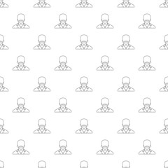 Wall Mural - Man avatar pattern vector seamless repeating for any web design