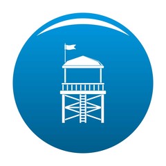 Canvas Print - Rescue tower icon. Simple illustration of rescue tower vector icon for any design blue