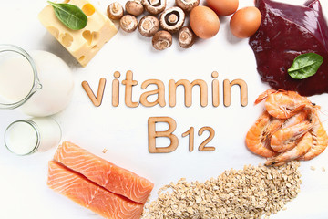 Wall Mural - Foods Highest in Vitamin B12 (Cobalamin)