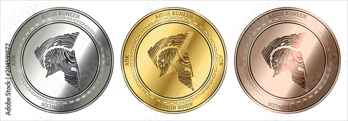 Fotografía Aidos Kuneen (ADK) coin set.