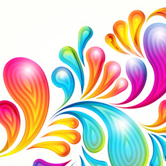 Wall Mural - abstract vector colorful arc-drop background. color graphic elements. modern design illustration.