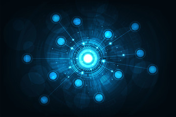 Wall Mural - Network of communication systems.