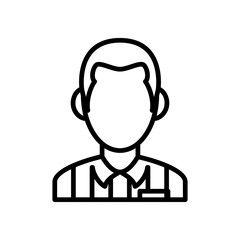 football referee man icon. simple illustration outline style sport symbol.