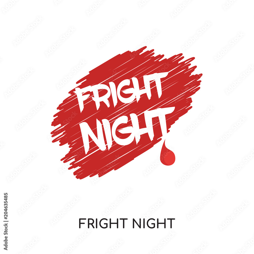 fright night logo isolated on white background , colorful vector icon ...