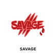 savage logo isolated on white background , colorful vector icon, brand sign & symbol for your business