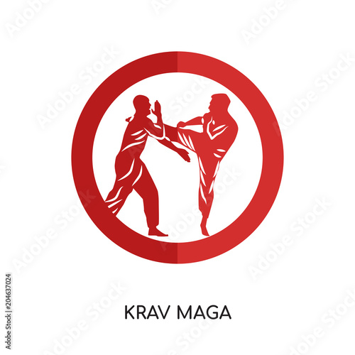 Fototapety Krav Maga  obrazy-logo-krav-maga-na-bialym-tle-kolorowe-ikony-wektorowe-znak-marki-i-symbol