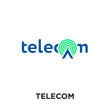 logo telecom isolated on white background , colorful vector icon, brand sign & symbol for your business