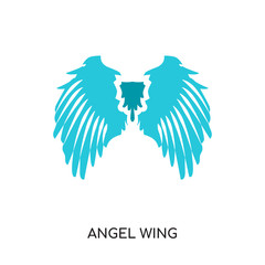 Canvas Print - angel wing logo isolated on white background , colorful brand sign & symbol for your business