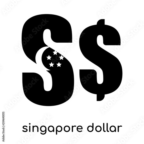 Singapore Dollar Symbol Isolated On White Background Black Vector Sign And Symbols Stock Vector Adobe Stock
